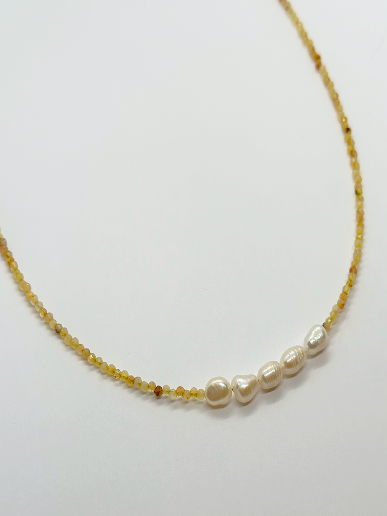 Amsterdam Citrine Pearl Necklace