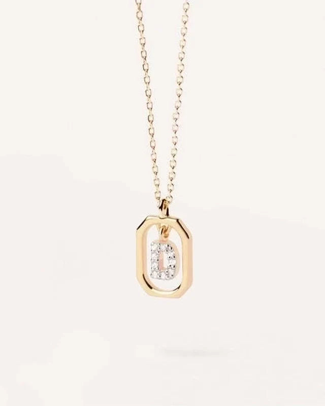 Sterling Silver Initial Letter Pendant Necklace