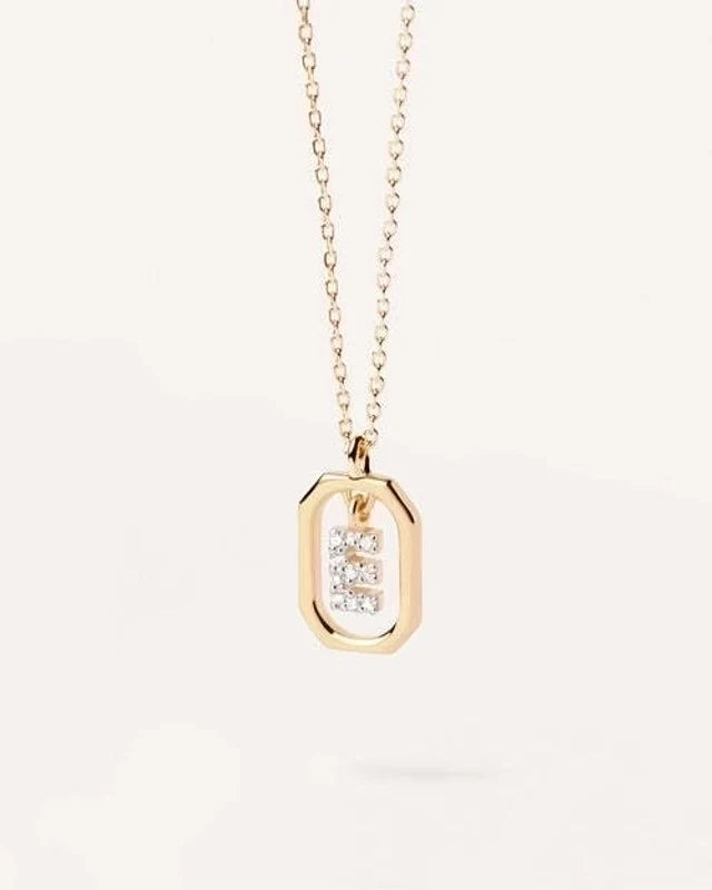 Sterling Silver Initial Letter Pendant Necklace