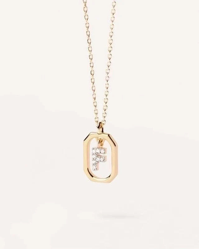 Sterling Silver Initial Letter Pendant Necklace