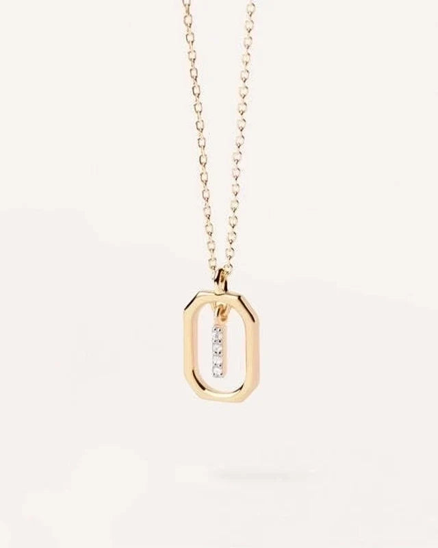 Sterling Silver Initial Letter Pendant Necklace