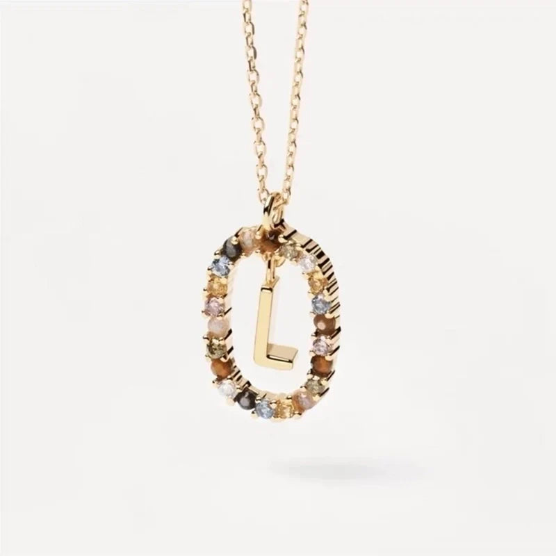 Minimalist Dainty Initial Letter Pendant Necklace