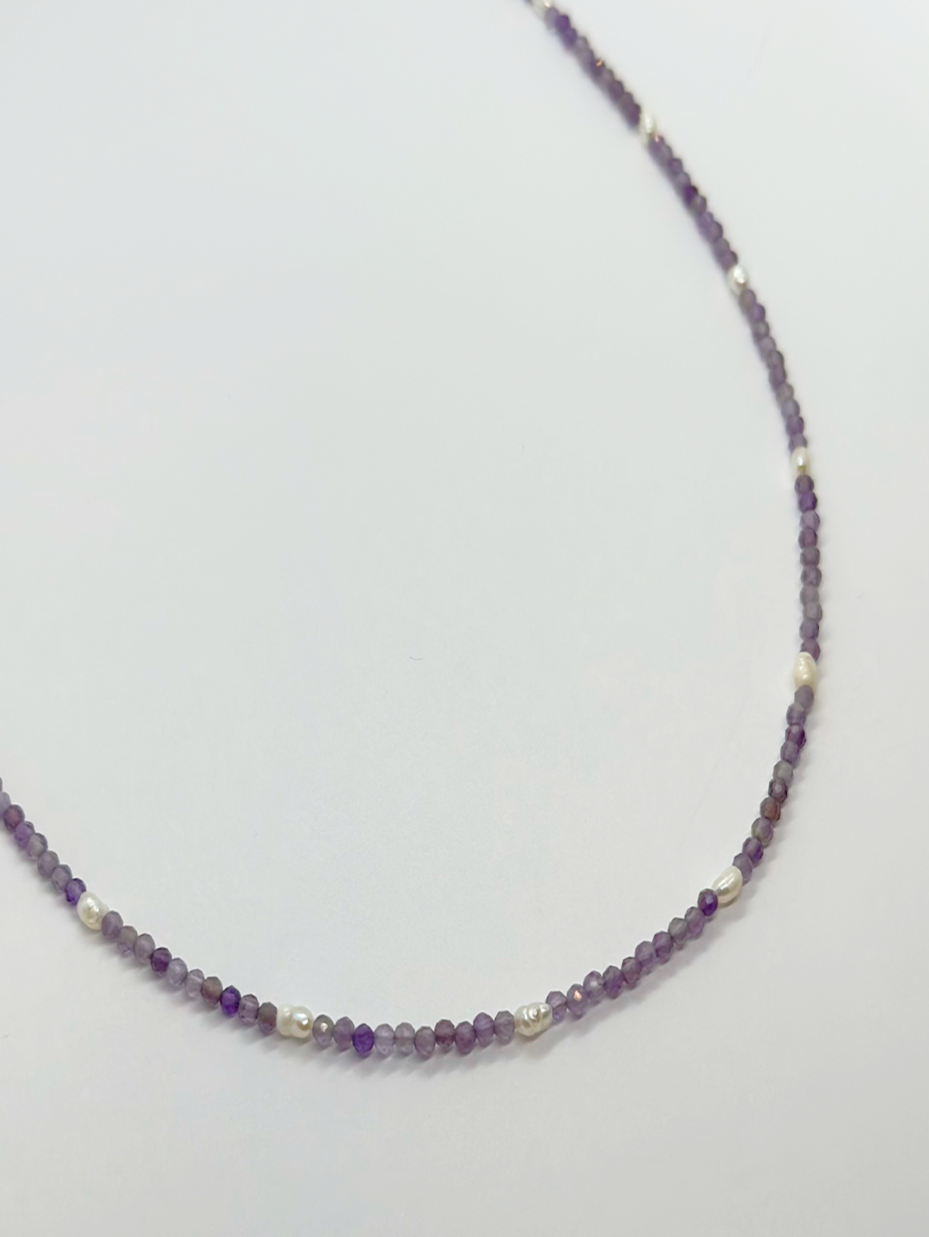Madrid Amethyst and Seed Pearl Necklace