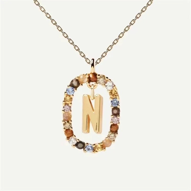 Minimalist Dainty Initial Letter Pendant Necklace