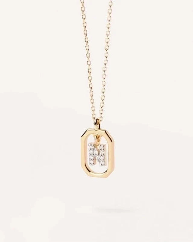 Sterling Silver Initial Letter Pendant Necklace