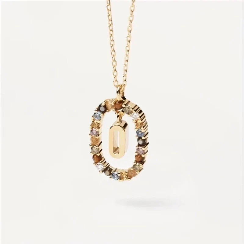 Minimalist Dainty Initial Letter Pendant Necklace