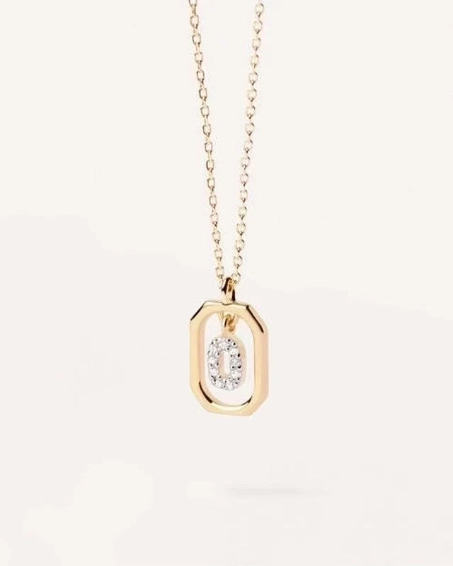 Sterling Silver Initial Letter Pendant Necklace