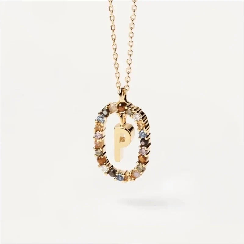 Minimalist Dainty Initial Letter Pendant Necklace