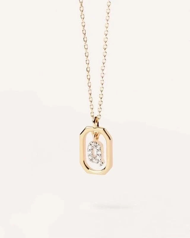 Sterling Silver Initial Letter Pendant Necklace
