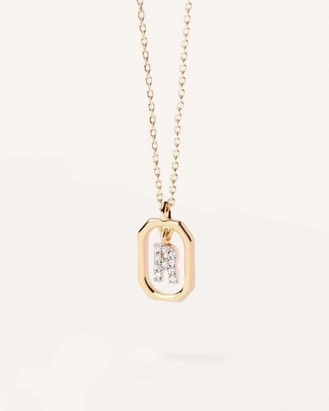 Sterling Silver Initial Letter Pendant Necklace