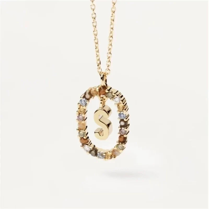 Minimalist Dainty Initial Letter Pendant Necklace
