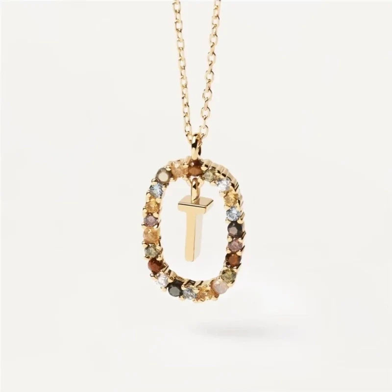 Minimalist Dainty Initial Letter Pendant Necklace