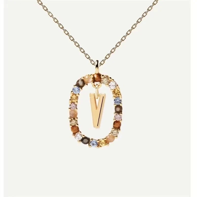 Minimalist Dainty Initial Letter Pendant Necklace