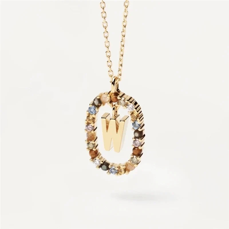 Minimalist Dainty Initial Letter Pendant Necklace