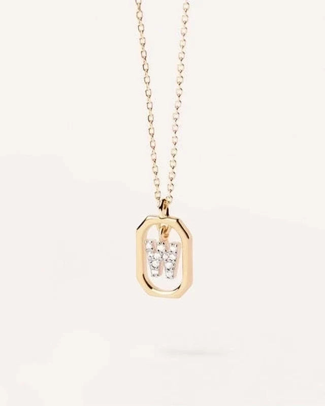 Sterling Silver Initial Letter Pendant Necklace