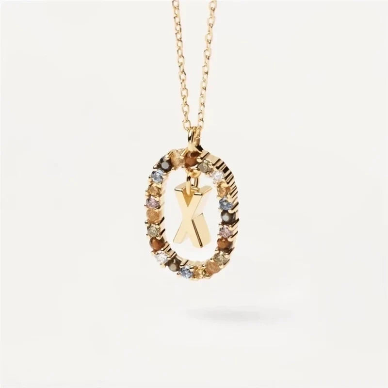 Minimalist Dainty Initial Letter Pendant Necklace