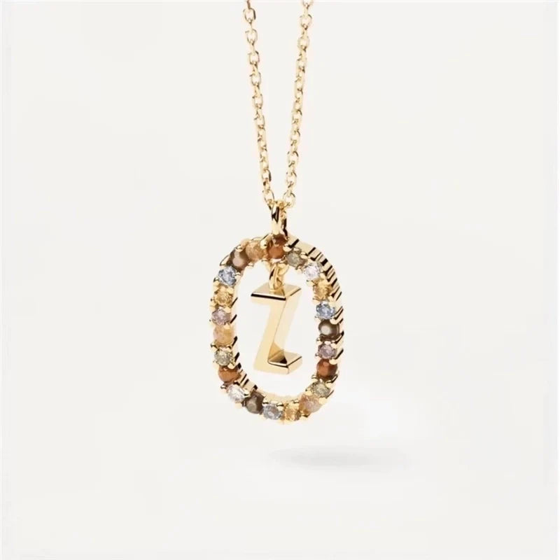 Minimalist Dainty Initial Letter Pendant Necklace