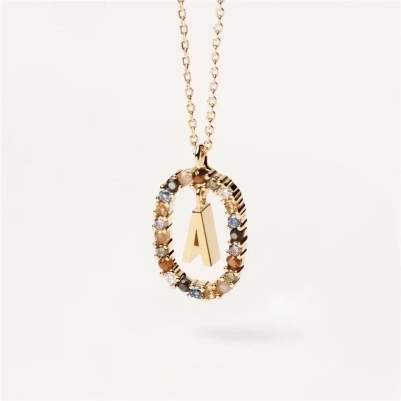 Minimalist Dainty Initial Letter Pendant Necklace