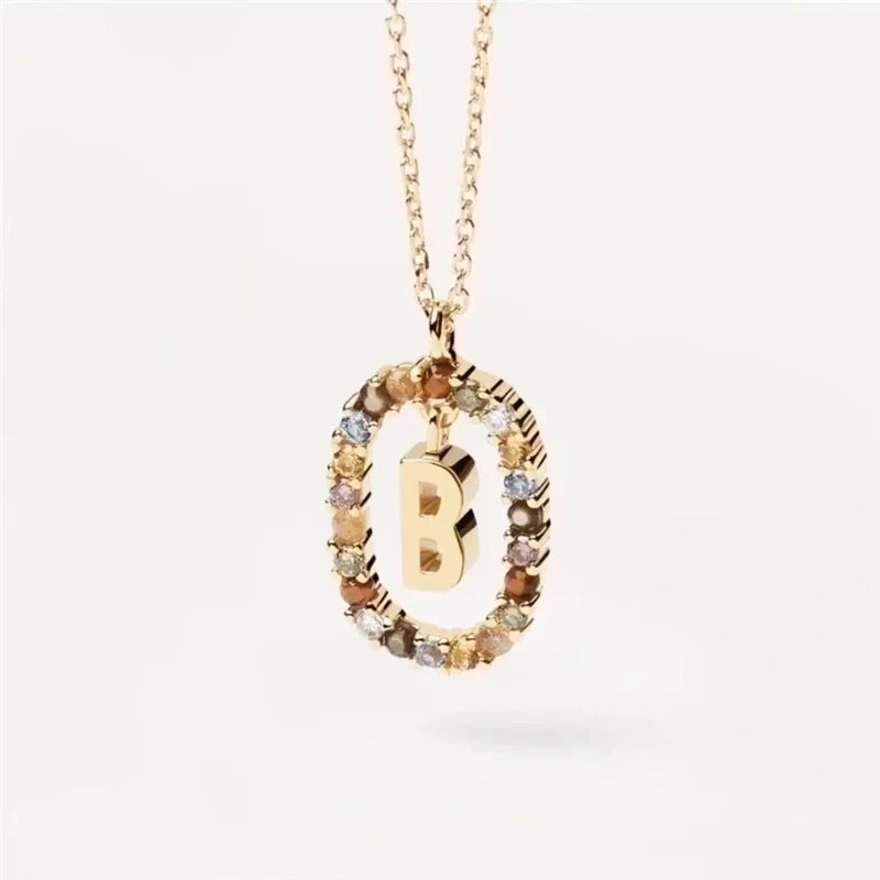 Minimalist Dainty Initial Letter Pendant Necklace