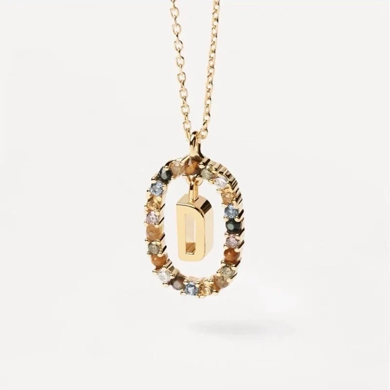 Minimalist Dainty Initial Letter Pendant Necklace