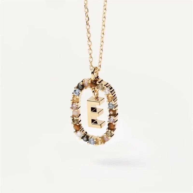 Minimalist Dainty Initial Letter Pendant Necklace
