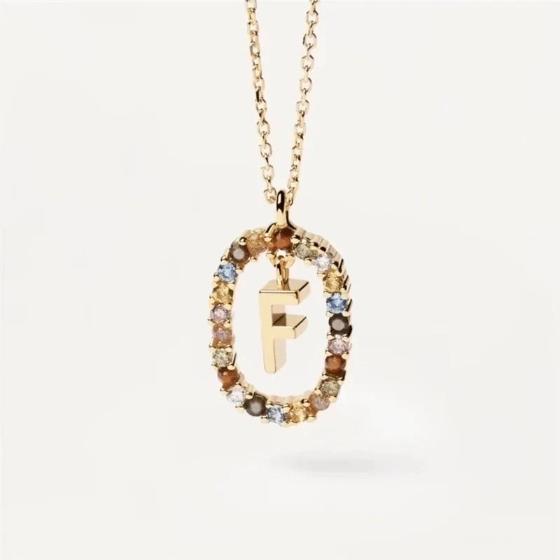 Minimalist Dainty Initial Letter Pendant Necklace