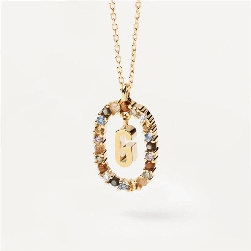 Minimalist Dainty Initial Letter Pendant Necklace