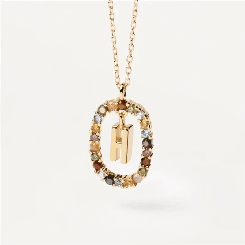 Minimalist Dainty Initial Letter Pendant Necklace