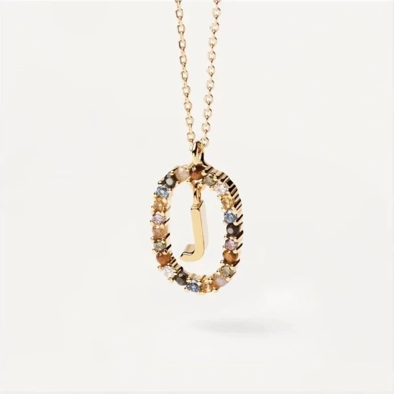 Minimalist Dainty Initial Letter Pendant Necklace