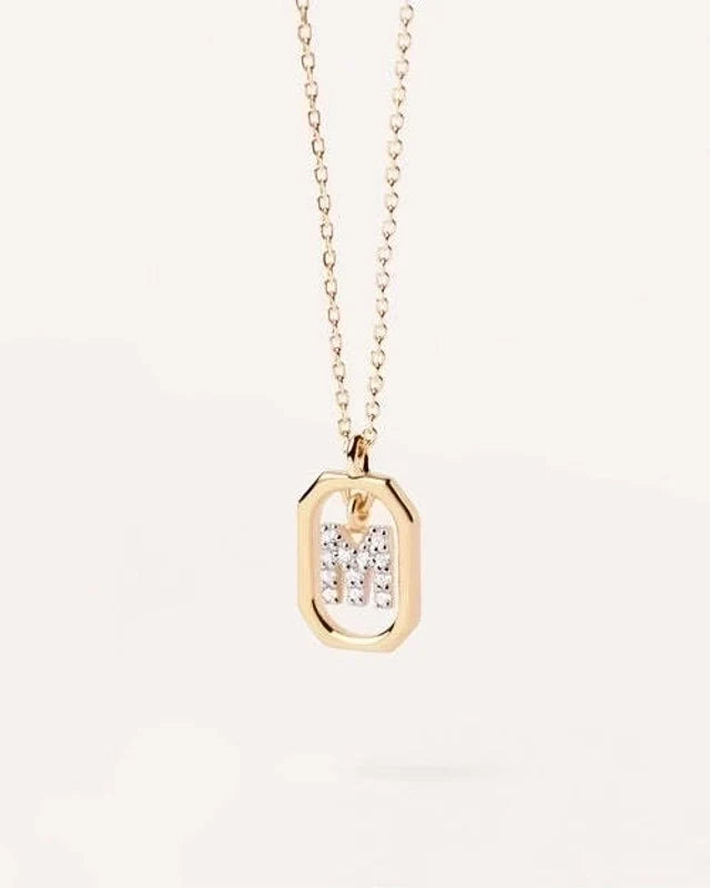 Sterling Silver Initial Letter Pendant Necklace