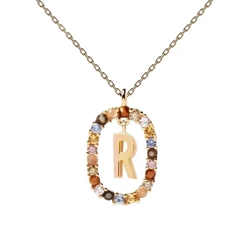 Minimalist Dainty Initial Letter Pendant Necklace