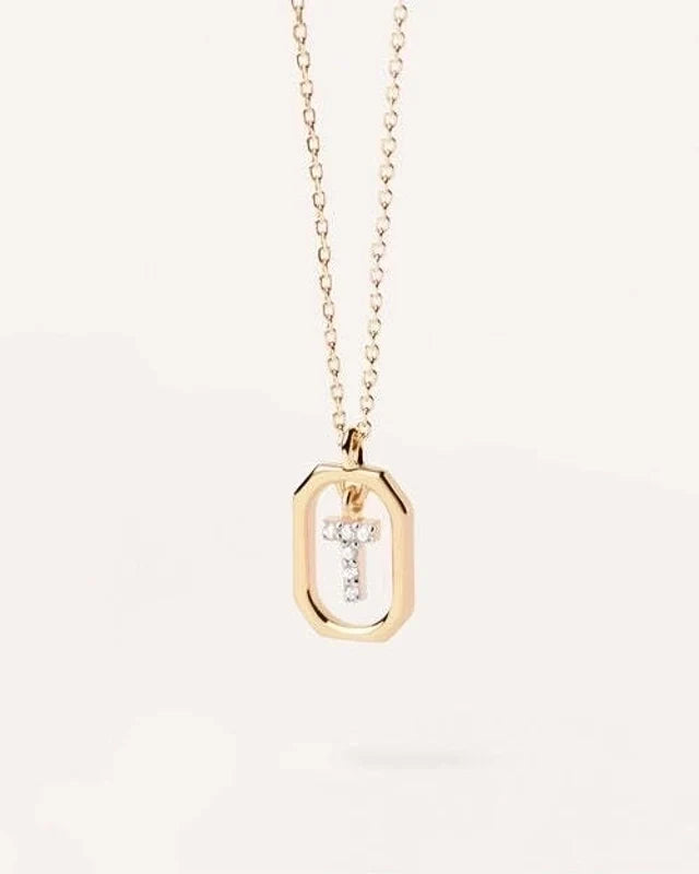 Sterling Silver Initial Letter Pendant Necklace
