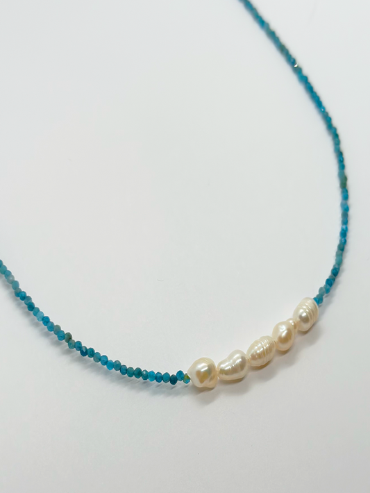 Amsterdam Apatite Pearl Necklace