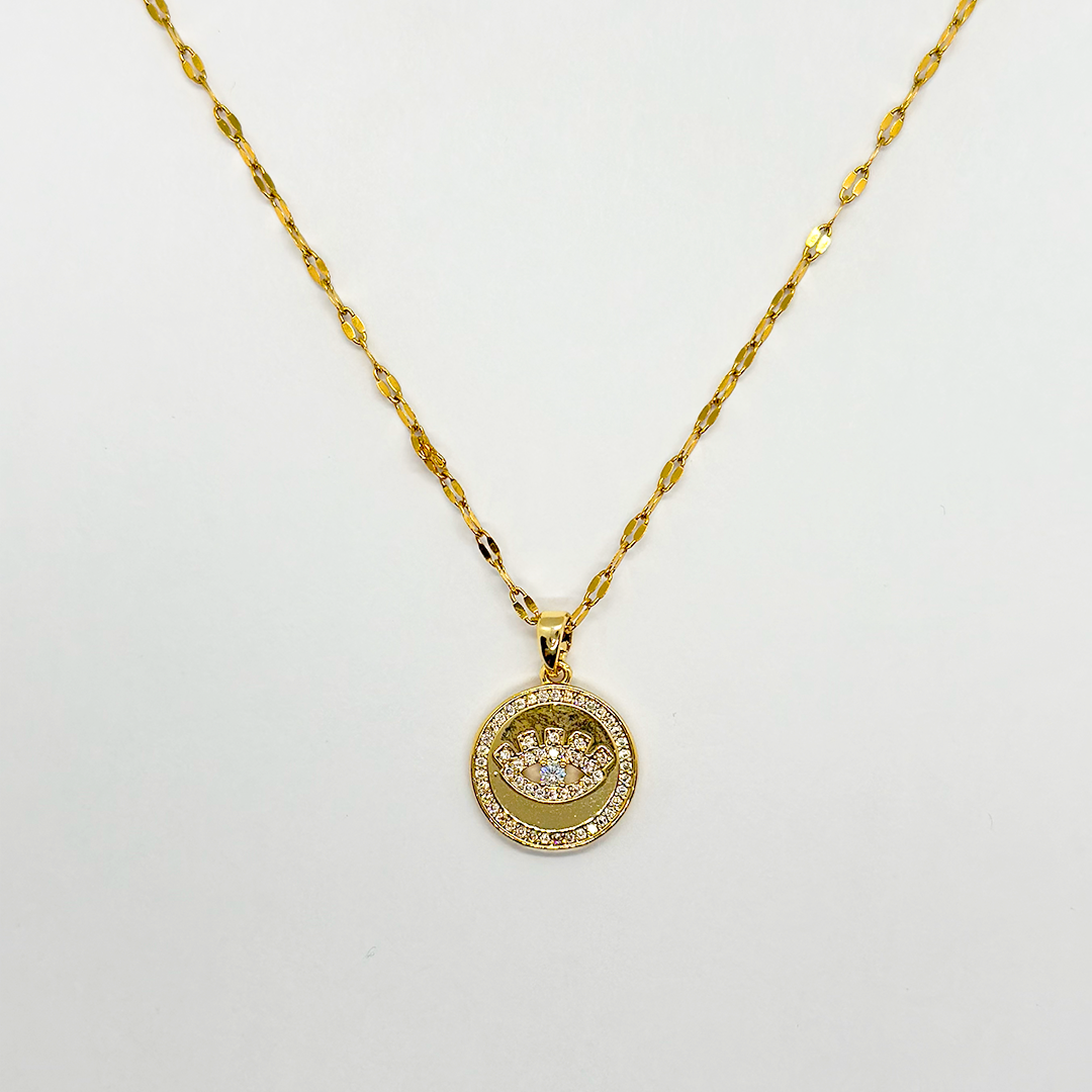 Dubai Evil Eye Medallion Necklace
