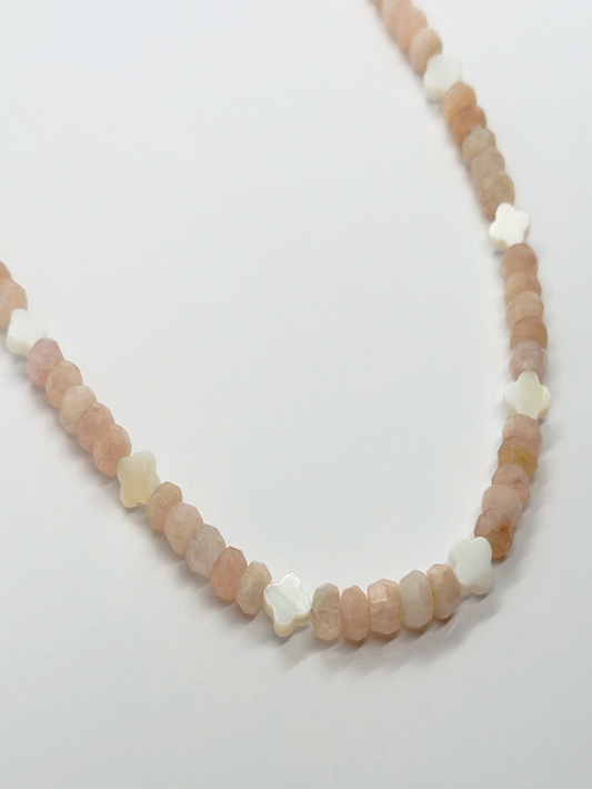 Dublin Morganite Clover Necklace