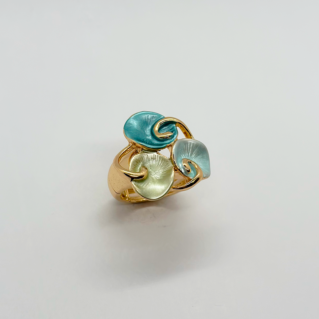 Kyoto Blue Floral Ring