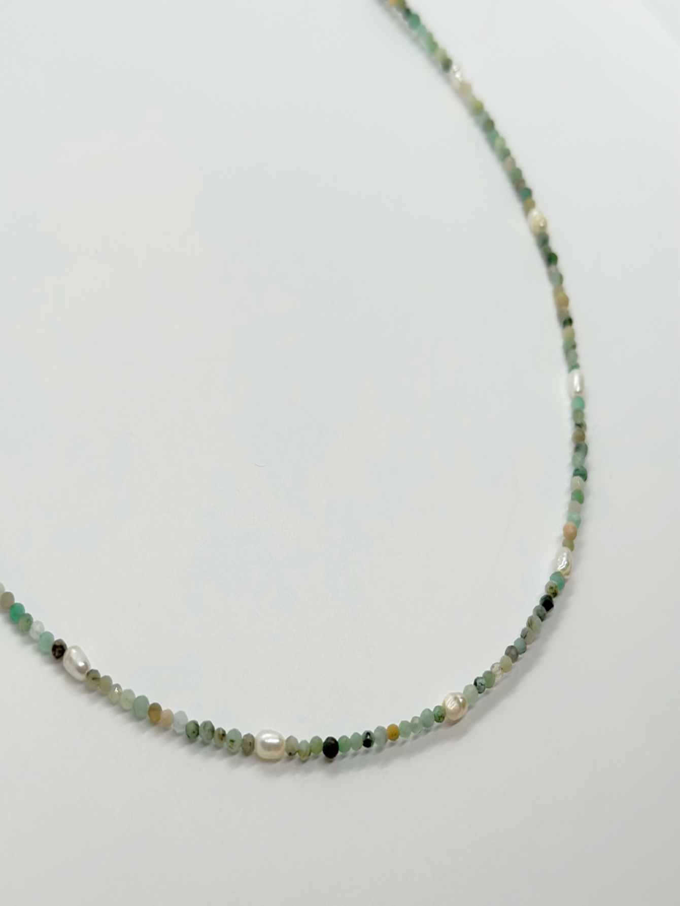 Madrid Emerald and Seed Pearl Necklace