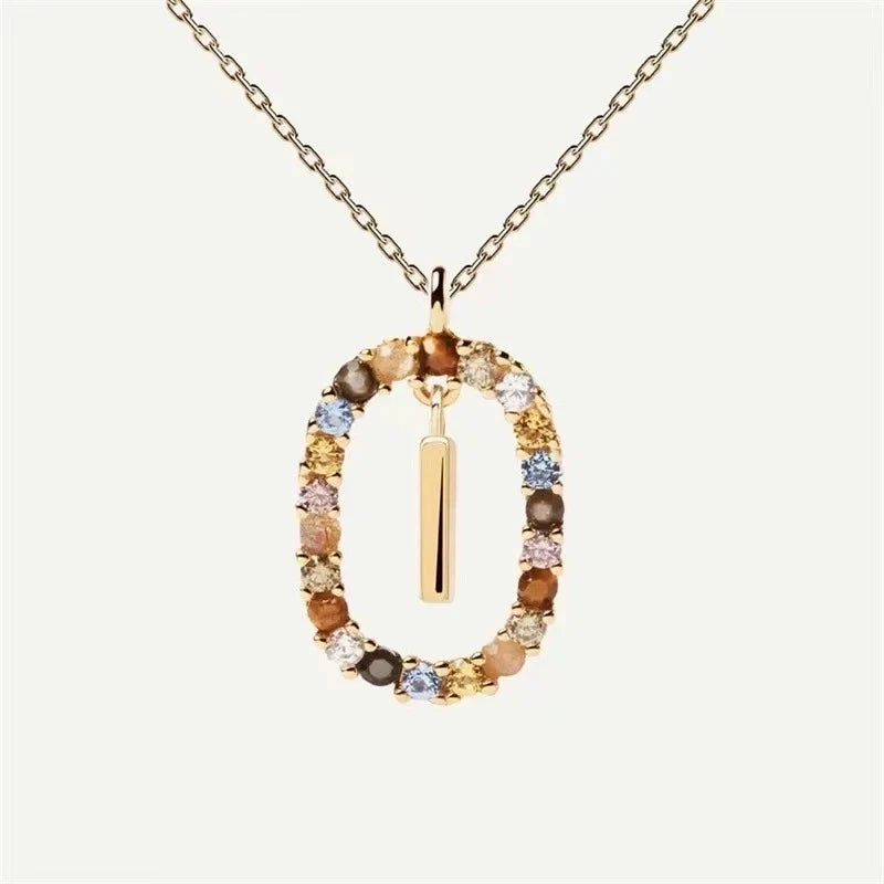 Minimalist Dainty Initial Letter Pendant Necklace