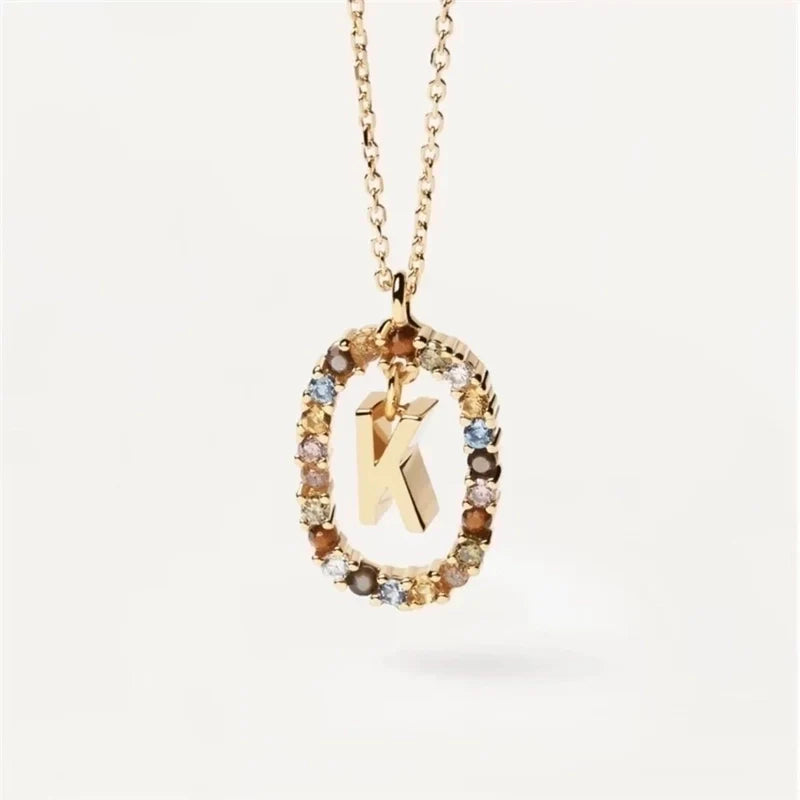 Minimalist Dainty Initial Letter Pendant Necklace